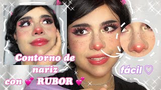 💖☁️ CONTORNEA tu NARIZ con RUBOR ♡ contorno FÁCIL con rubor para que tu nariz se vea cute 💖☁️ [upl. by Thomasa]