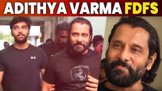 Adithya Varma FDFS  Chiyaan Vikram amp Dhruv Vikram Mass Entry  Adithya Varma Celebrations [upl. by Nellek]