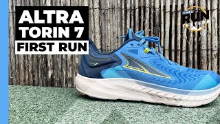 Altra Torin 7 First Run Review Early impressions on Altras workhorse versatile road shoe [upl. by Jerrol]