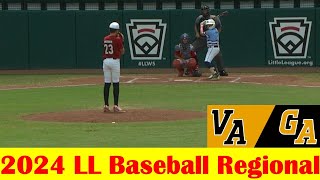 Chesterfield VA vs Watkinsville GA Baseball Game Highlights 2024 Little League Regional [upl. by Eidassac]