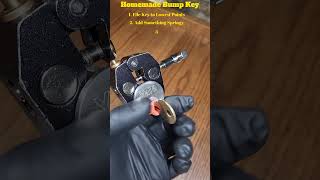 Lock Whacked Homemade Bump Key 🔑 shorts edc tools homemade locksport lockpicking security [upl. by Ahtelrac]