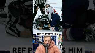 Referee prevents an injury a breakdown nhl hockey sports capitals referee [upl. by Fronia]