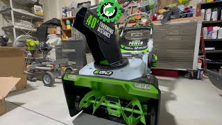 Ego Snow Blower  Unboxing and Initial Setup [upl. by Irmgard]