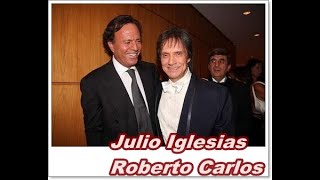 JULIO IGLESIAS E ROBERTO CARLOS CANTANDO JUNTOS  Dizem Que um Homem Não Deve Chorar  LINDA [upl. by Platon]