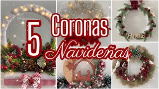 5 IDEAS de CORONAS Navideñas  Navidad con Reciclaje  Christmas ornaments  enfeites de Natal [upl. by Anomar]