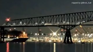 RAW Cargo ship loses power crashes into the Baltimore Bridge [upl. by Eelana]