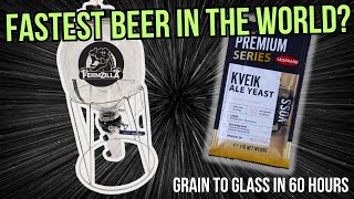 Fastest Beer in the World FermZilla and Kveik  Grain to Glass 60 Hours [upl. by Adrahc]