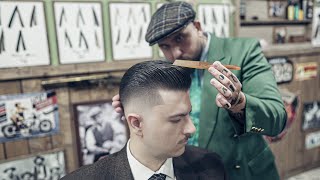 💈 ASMR BARBER  Old Money Haircut  WWII MOB Skin Fade Tutorial [upl. by Leoy]