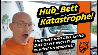 HubBett Katastrophe am Ford Wohnmobil Kein LED Licht im Camper wir bauen um Wohnmobiltechnik [upl. by Hedva]