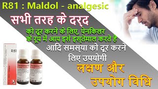 Dr Reckeweg R81 drops  maldol  analgesic  Dr Reckeweg R1 To R89 Drops  Medicine Media [upl. by Hallee]