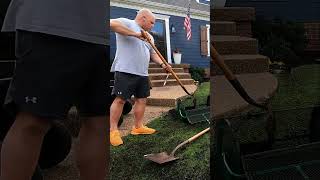 Compost in the lawn shorts diy howto lawncare compost lawnshark [upl. by Beshore]