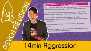 Aggression  AQA Psychology UNDER 20 MINS Quick Revision for Paper 3 [upl. by Aned]