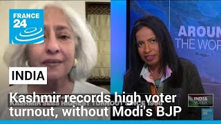 Indias Kashmir records high voter turnout – without Modi’s BJP on ballot • FRANCE 24 English [upl. by Cullin]