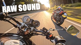 Honda Hornet 900 vs 2021 CBR 1000RRR Fireblade  RAW SOUND  Akrapovic [upl. by Wartow]