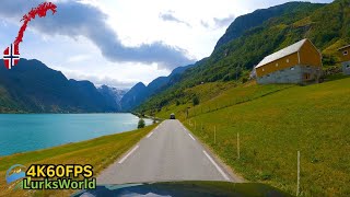 Driving in Norway  Loen to Briksdalsbre  Jostedalsbreen National Park  4K60 [upl. by Snider712]