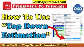 How To Use Top Down Estimation In Primavera P6 To Calculate Labor Units Required  dptutorials [upl. by Hcirteid496]