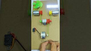 Belt drive Mechanism • Dc Motor  dcmotor tech youtubeshorts dcmotorproject [upl. by Nirihs]