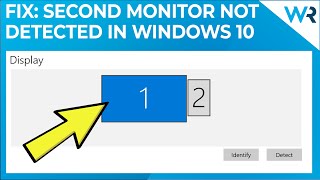 Fix Second monitor not detected on Windows 10 [upl. by Lerrehs]