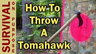 Tomahawk Throwing For Beginners  How To Throw A Tomahawk [upl. by Kenward105]