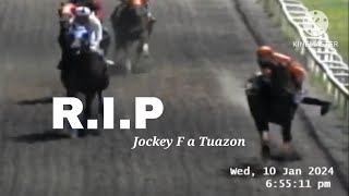 JOCKEY Fa Tuazon unseat on WILD EAGLE 🙏🙏🙏RIP [upl. by Remos]