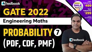 1200 PM  GATE Mathematics Lectures  Probability PDF CDF PMF for GATE  Atul Varshney Sir  7 [upl. by Ahsiekit535]