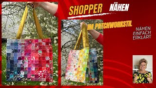 Nähe einen Shopper aus deinen Scraps [upl. by Suellen]