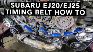 How To Change A Subaru DOHC EJ20 EJ25 Timing Belt [upl. by Amalberga]