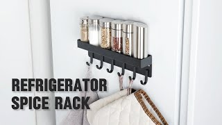 Metal Magnetic Refrigerator Spice Rack and Hooks [upl. by Jammal583]