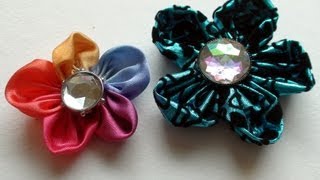 DIY How To Make Easy Fabric Flowers With Round Petals [upl. by Phare805]