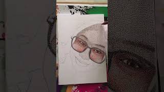 Commission done painting pointillism art commission shortvideo sketch [upl. by Carmelle]