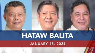 UNTV HATAW BALITA  January 18 2024 [upl. by Bearce338]