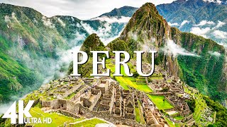 FLYING OVER PERU 4K UHD  Relaxing Music Along With Beautiful Nature Videos  4K Video HD [upl. by Suoivatnom]