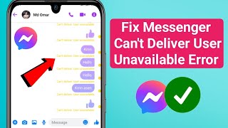 How to Fix Messenger Cant Deliver User Unavailable Error Problem 2024  Cant Deliver User [upl. by Alahs903]