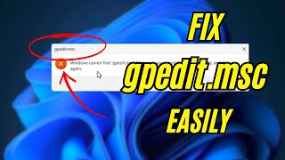 Easiest Way To Fix Group Policy Editor Missing In Windows 1011 Home 2025  Enable GPEDIT in Windows [upl. by Anaxor694]