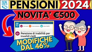 ✅PENSIONI 2024👉NOVITA INVALIDI TOTALI E PARZIALI👉AUMENTO DI €500👉ADI➕BONUS CAREGIVER❗ [upl. by Attebasile161]