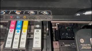 hp Officejet pro 6960 printhead clean [upl. by Edgerton]