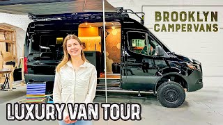 VAN TOUR  Luxury Modern Cozy Custom Camper Van Conversion [upl. by Ichabod]