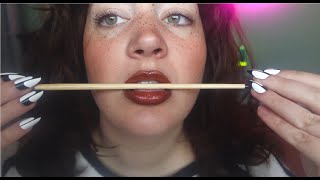 ASMR nibbling amp biting on things intense mouth sounds nibbling amp teeth sounds pencil noms [upl. by Tiffie]