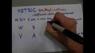 METRIC multiplication different units of measurement [upl. by Brice591]