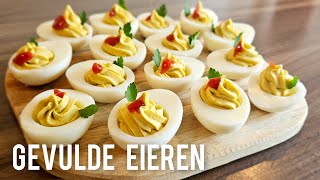 gevulde eieren maken op zn Surinaams Paasdagen recept Easter deviled eggs recipe [upl. by Ayek473]