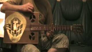 Tri  Cone Resonator Cigar Box Guitar [upl. by Sidonia]