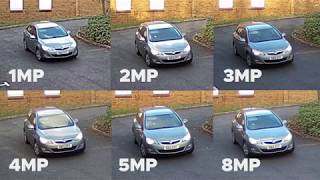 Gaia CCTV What do megapixels mean to your CCTV system Resolutions 1MP8MP compared [upl. by Eneri101]