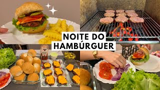 NOITE DO HAMBÚRGUER CASEIRO 🍔🍟 Maionese verde caseira e sem oléo  batata frita [upl. by Imalda]