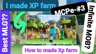 I made a XP farm  MCPe3  How to made XP farm  Infinite Mob  Taseen Gaming [upl. by Guillaume]