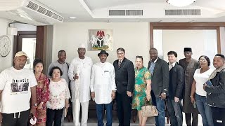 Aare Gani Adams met with the Nigerian Ambassador Oma Djebah at the Nigerian Embassy Bangkok [upl. by Anirbys]