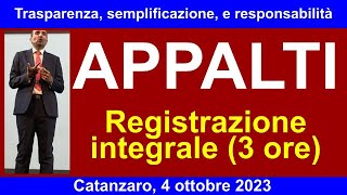 CATANZARO  Codice dei contratti fra trasparenza semplificazione e responsabilità 4102023 [upl. by Anier]