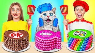 Me vs Grandma Cooking Challenge with Cat  Food Battle by Multi DO Smile [upl. by Seaden47]