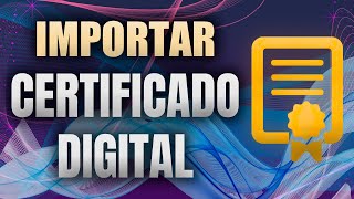 Importar  Exportar 🔐Certificado Digital🔐 [upl. by Onihc]