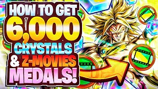 🔥 We’re Getting 6000 FREE CRYSTALS  How To Get Movies Z Medals FAST amp EASY Dragon Ball Legends [upl. by Arteid]