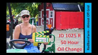 John Deere 3025e 50 hr Service Part 1 [upl. by Ellessig]